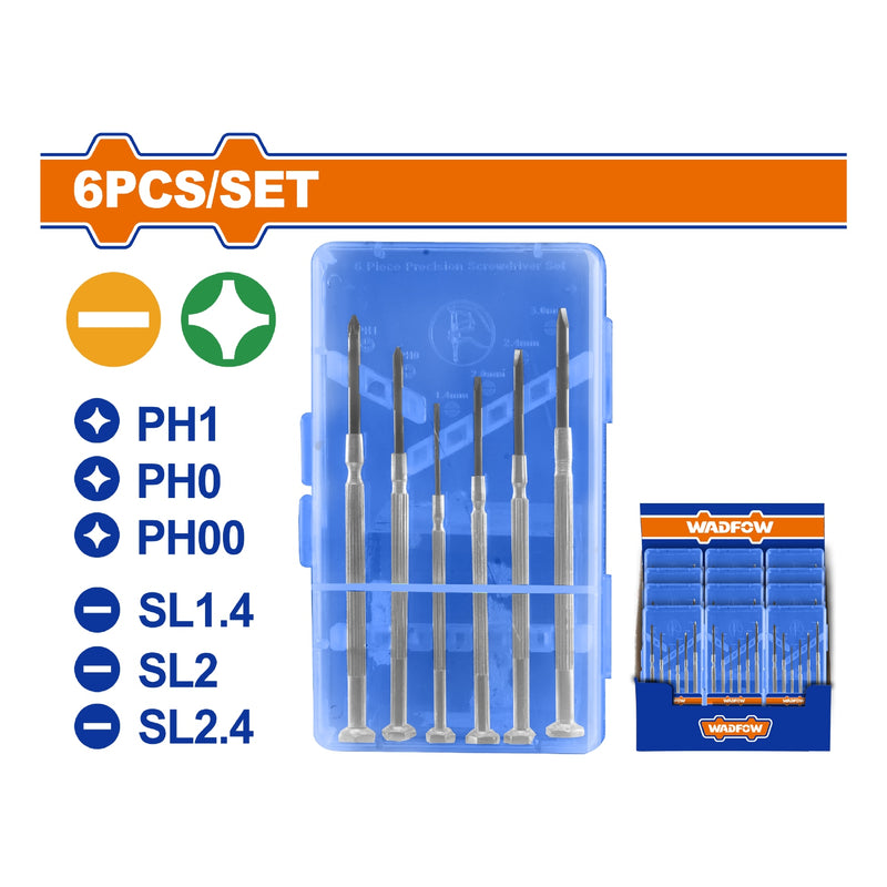 Destornilladores de Precisión PH1, PH0, PH00, SL1.4 SL2 SL2.4 6 Piezas. Set. Ideal Reparar Piezas.