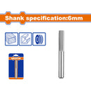 Fresa Lima Rotativa Cilíndrica Recta.Acero al Cromo. Vástago:6mm. Cabeza:13mm. Para motortool.