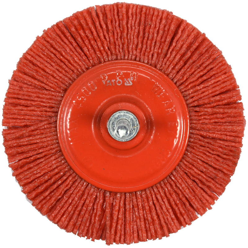 Rueda Nylon abrasiva cepillo circular para taladro 4" elimina óxido, pintura