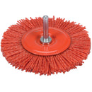 Rueda Nylon abrasiva cepillo circular para taladro 4" elimina óxido, pintura
