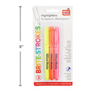 Resaltadores con punta de cincel de 3 piezas Amarillo, naranja y rosa