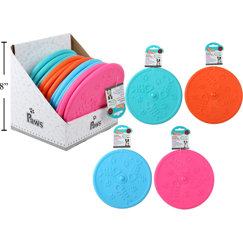 Disco volador freesbe flexible 7.75 "  (1pza) (Viene en colores variados al azar)