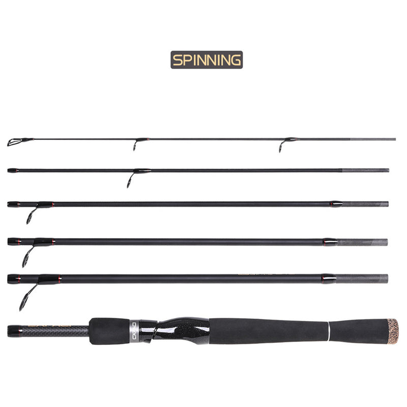 Caña de pescar 2.4 m Spining 6 secciones