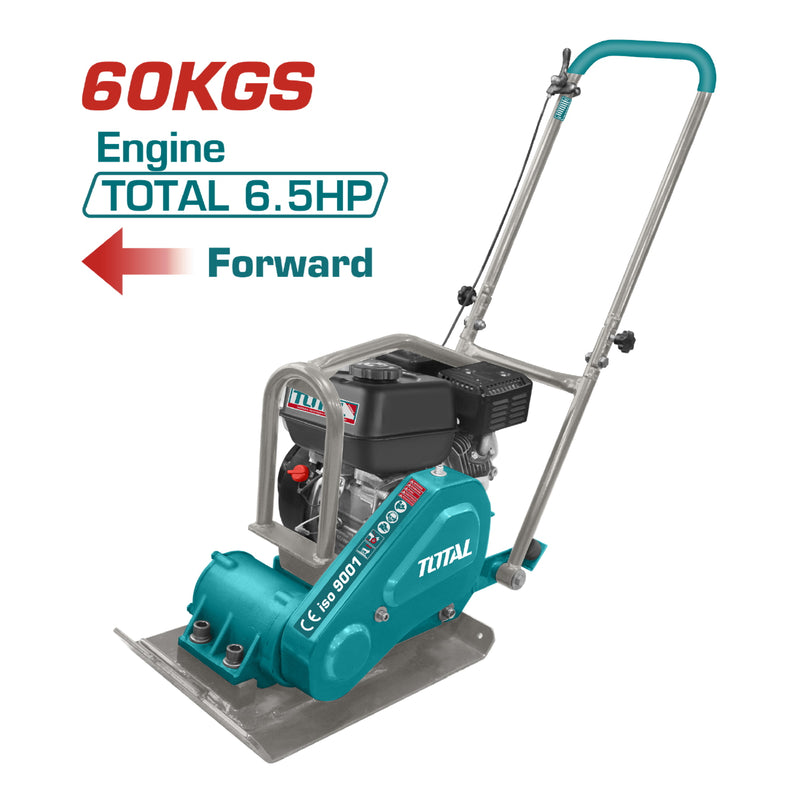 Compactadora Tipo Rana de Gasolina. Potencia del Motor: 4.8Kw (6.5HP) Peso: 60Kgs. Frecuencia: 5600