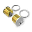 Cilindro Mortise cuerpo bronce heavy duty 1-5/32_ Silver  (incluye 2 llaves) Viene en par.