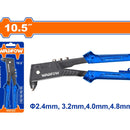 Remachadora Manual de 10.5" Cuerpo de aluminio. Compatible con remaches (2.4mm,3.2mm,4mm,4.8mm)