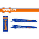 Hojas de Sierra sable para Madera. 6TPI. HCS. Fresado. Set de 2 piezas. 150mmx19mmx1.2mm.