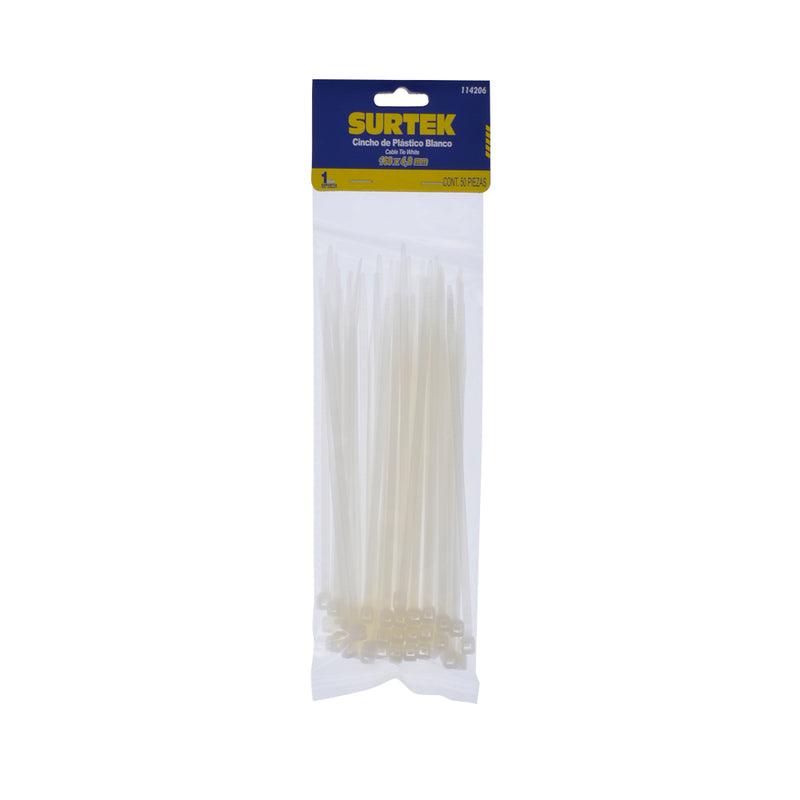 Zunchos plástico 160 x 4.8mm 50 piezas natural Surtek