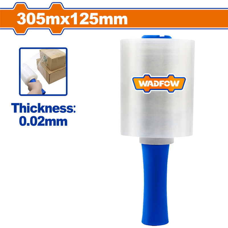 Rollo de Stretch Film Transparente Longitud: 305m Espesor: 0.02mm. Ideal para asa giratoria.