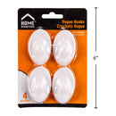 Ganchos de plástico pared Vogue de 4 piezas, autoadhesivos