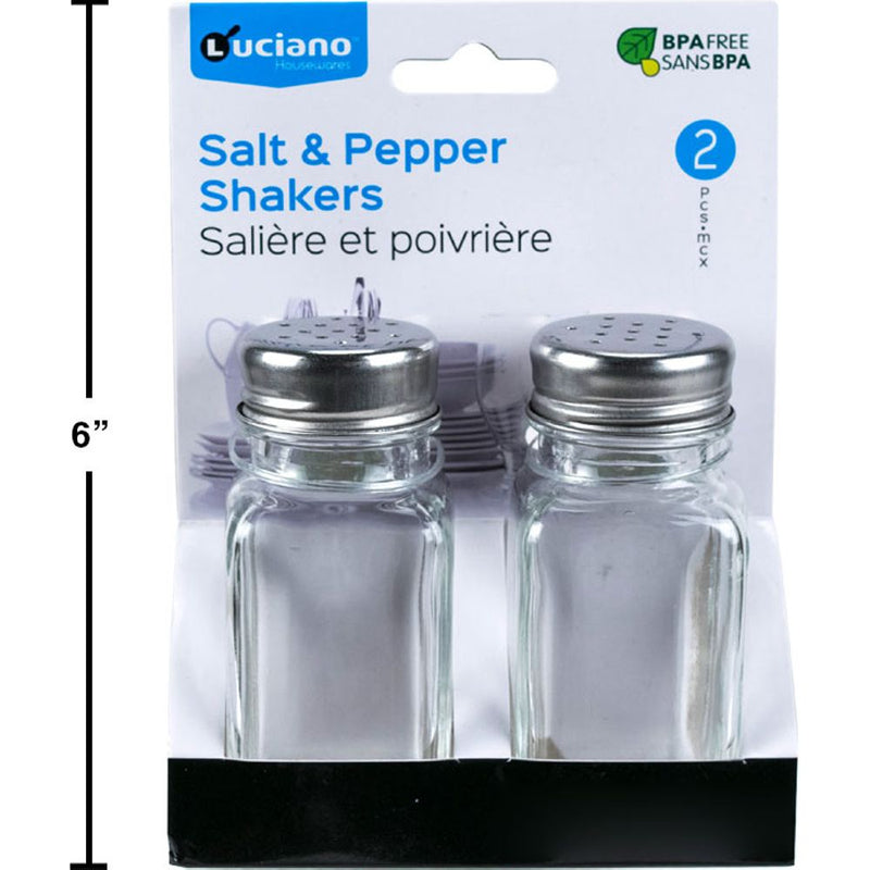 Juego de salero y pimienta Luciano de vidrio