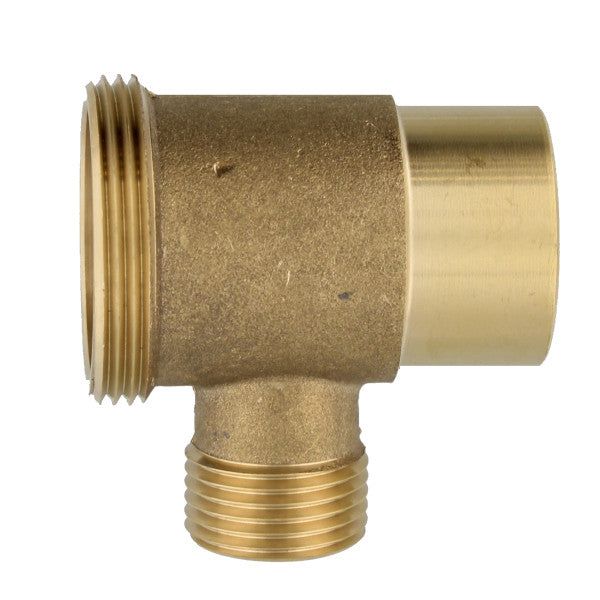 Conector Tee de 1-1/2" x  3/4" x 1/2" deslizante para lavadoras