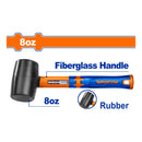 Martillo de Goma 8oz Cabeza de Martillo de Goma. No Produce Chispas. Mango de Fibra Vidrio.