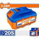 Batería de 20V wadfow. Litio 3.0 Ah. Indicador LED. Compatible con herramientas inalámbricas P20S