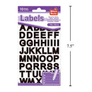 Etiquetas stickers adhesivos de ltras alfabeto negras 10 pzas
