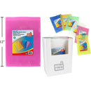 Carpeta carta  en color transparente, 4 piezas, 8-5 "x 11"  (Viene en colores variados al azar)