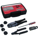 Juego básico para ponchadora de cable coaxial 9 piezas Urrea