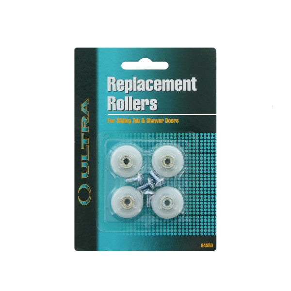 Paquete de 4 ruedas deslizantes de 7/8" para puertas de duchas de vidrio