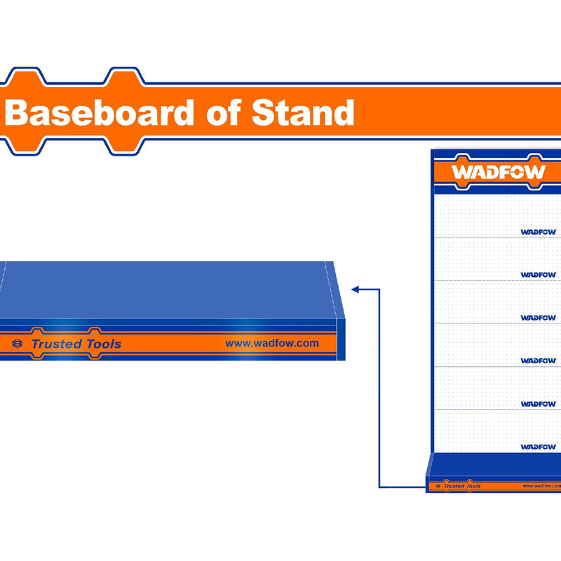 Base para exhibidor Wadfow. Acero. Espesor:0.6mm. 89x37cm.