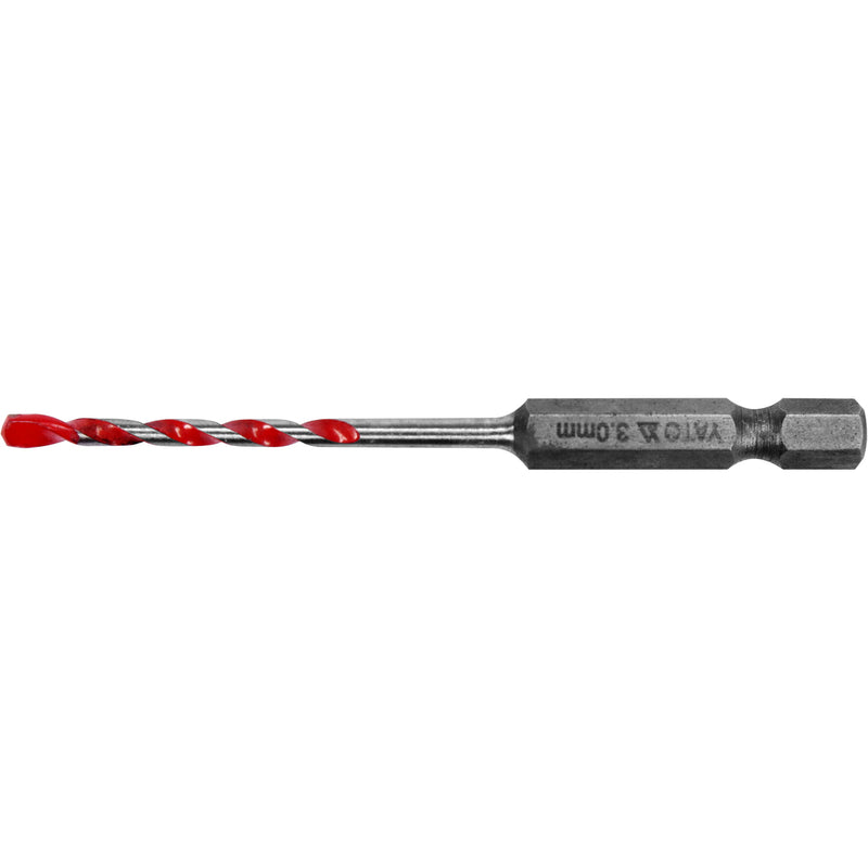 Broca Universal  3mm Metal, Concreto, madera, aluminio Cerámica vástago hex