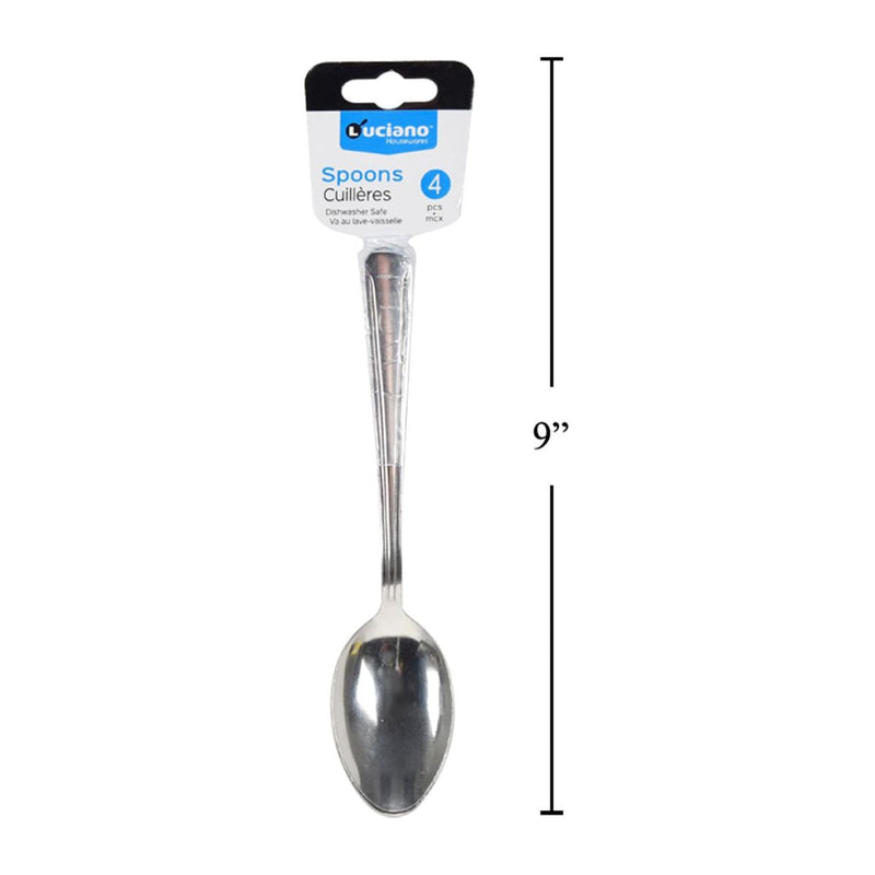 Cuchara Luciano de 4 pzs, 7 " Acero inoxidable