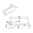CONECTOR SUPERIOR CON PERNOS. SATINADO