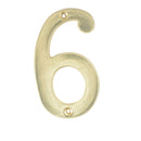 Numero 6 slim 4" latón brillante Lock