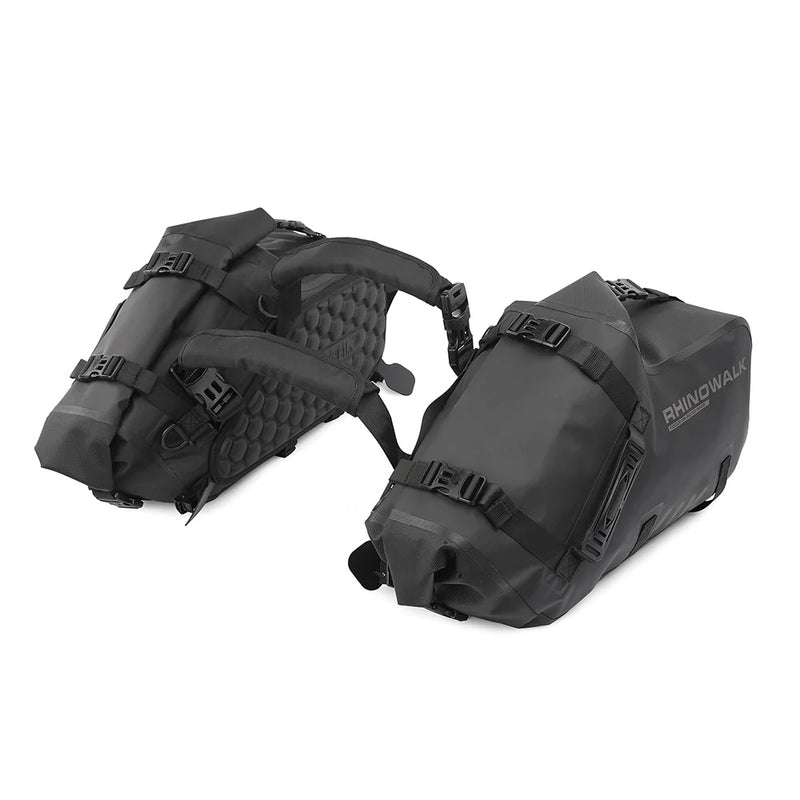 Par de bolsas laterales impermeables para motocicleta.14L