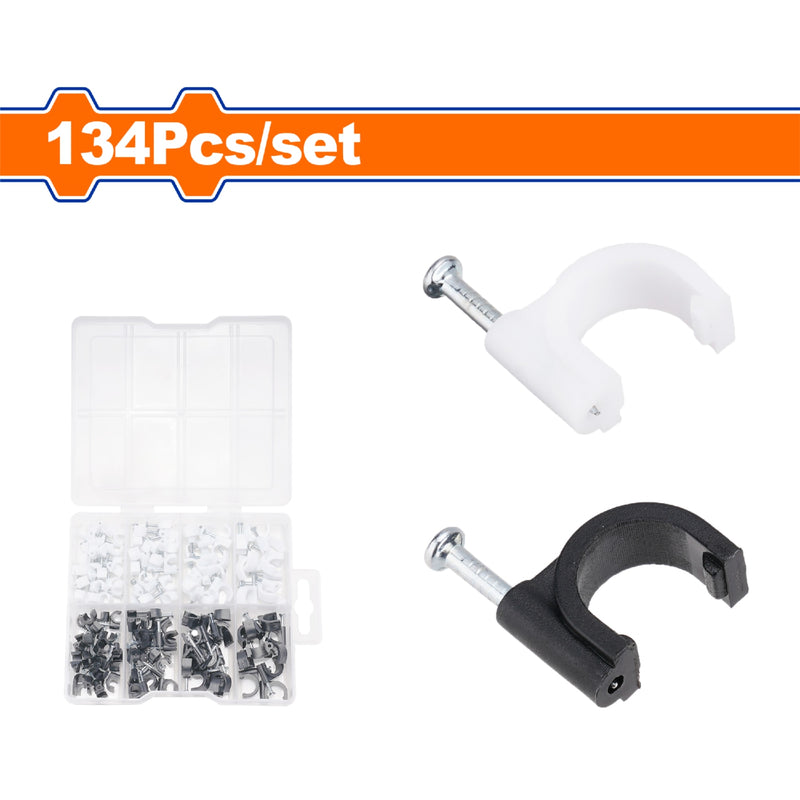 Grapas para cable electrico surtido 134 piezas. Galvanizadas.