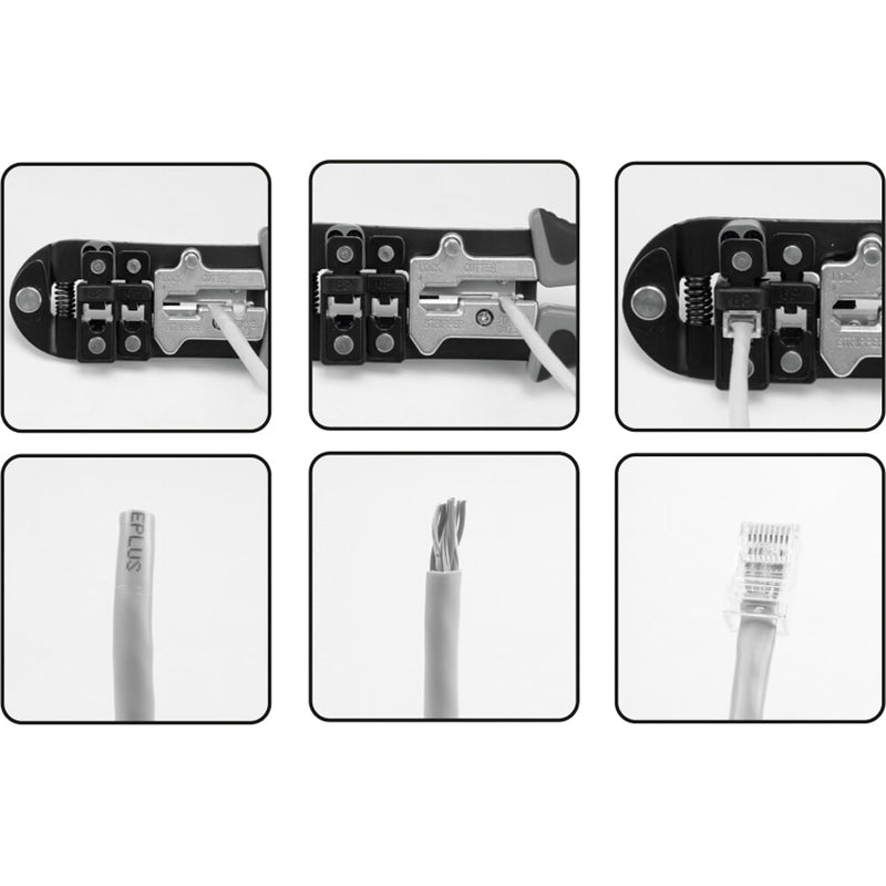 Herramienta engarzadora crimpadora prensadora para cable coaxial telefónico y data