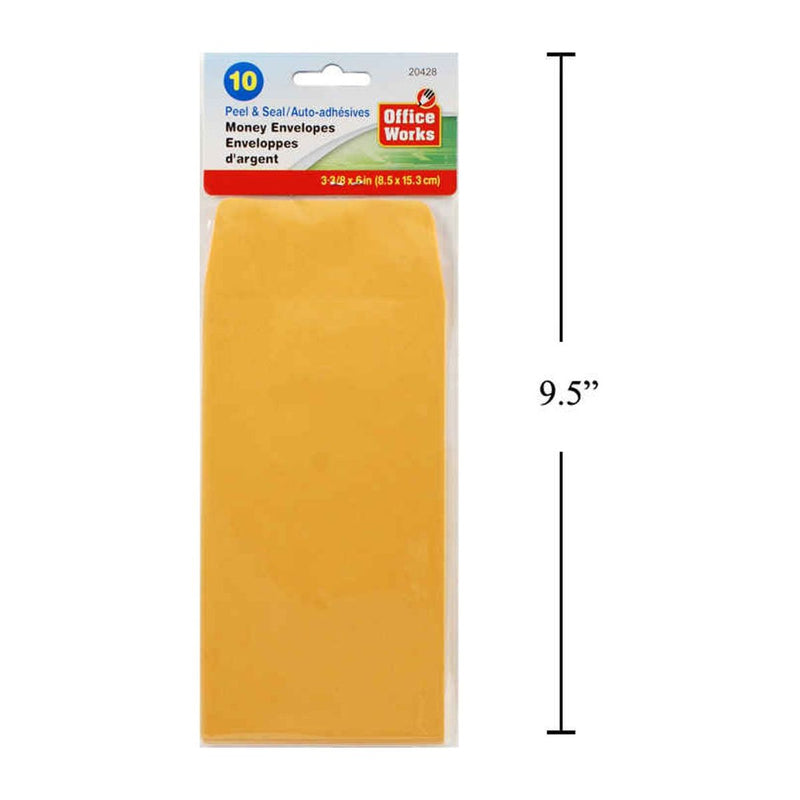 Sobre para billetes de 10 piezas pelar y sellar