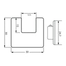 Perno acero inoxidable 316 dia. 30x38mm. (C-3130SUS-10/38MM.).