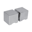 Boton cuadrado de puerta de bano satinado. Alta calidad. 10 años de garantia.