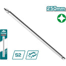 Punta de destornillador Estrella PH2.(1 pieza,250 mm,S2).Punta magnética.