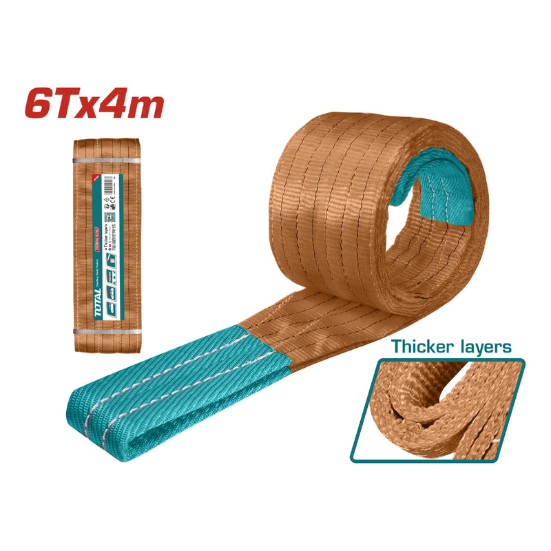 Eslinga ojo-ojo 6T x 4m. Ancho 120 mm