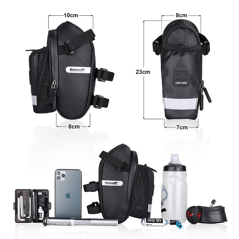 Bolso para Asiento de Bicicleta con porta termo negro Rhinowalk