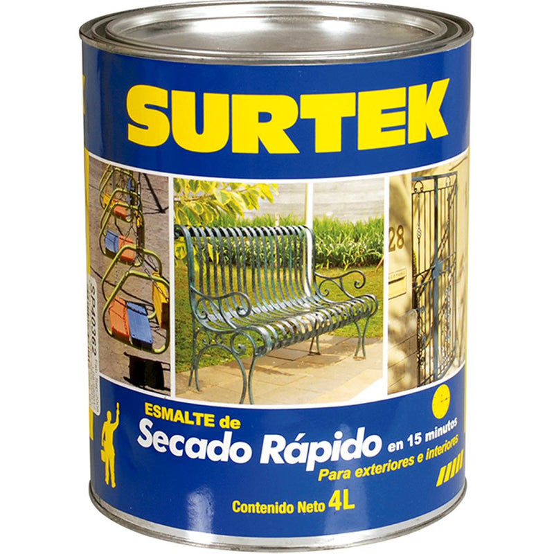 Esmalte de secado rápido gris claro 4lt Surtek