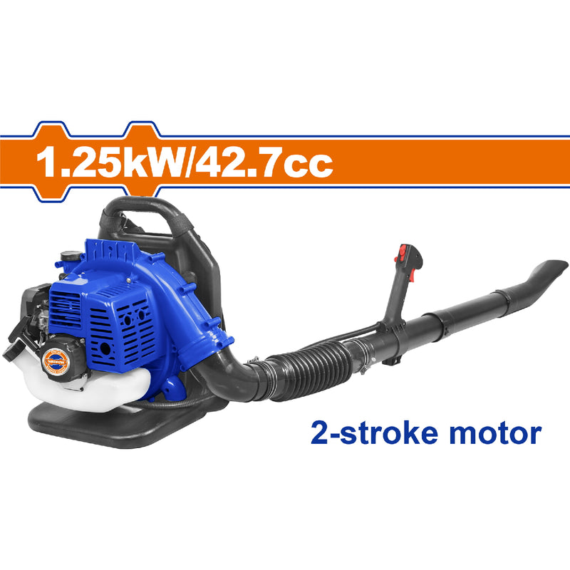 Sopladora de aire a Gasolina 42.7cc Potencia nominal: 1.25kW Velocidad del motor: 7000rpm Motor 2 tiempos blower