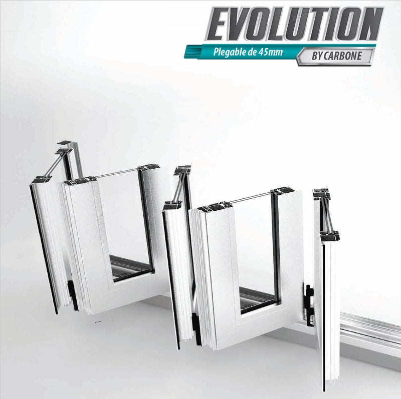 Riel Superior de sobre poner. Sistema Plegable Europa. Color Silver