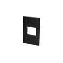 Placa para  Interuptotores/ enchufes 1 módulo negro 1/2 Surtek.