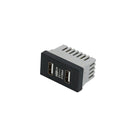 Módulo USB doble negro para interuptores 1/3 Surtek.