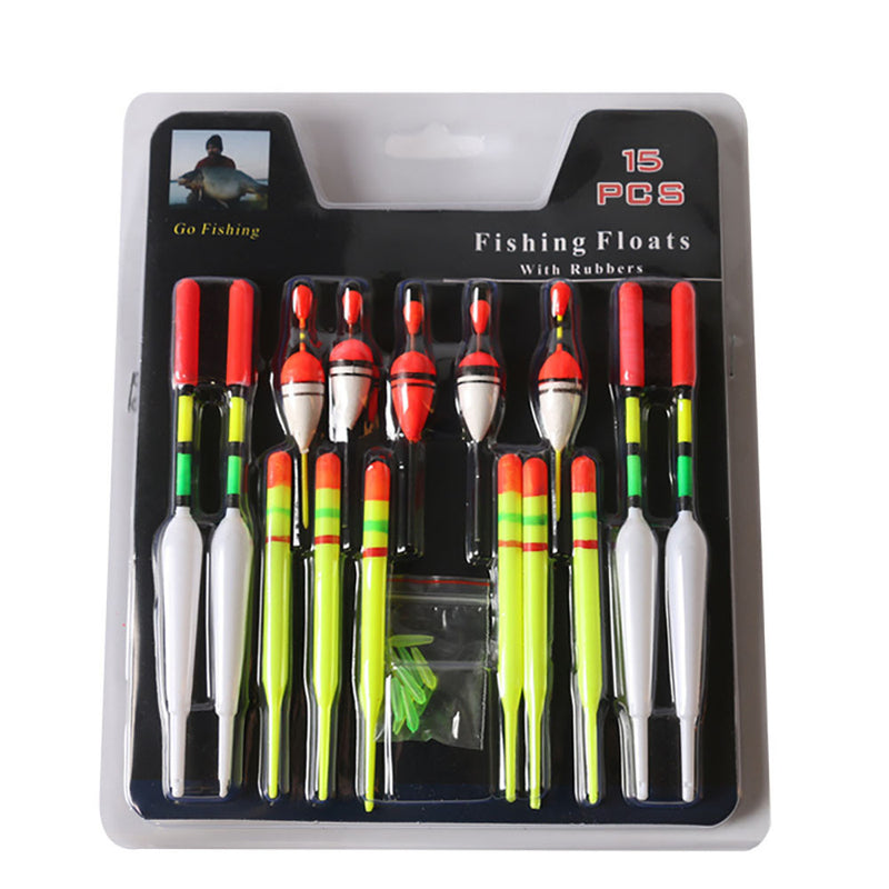 Kit de flotadores Bobbers pesca 15 pzas.