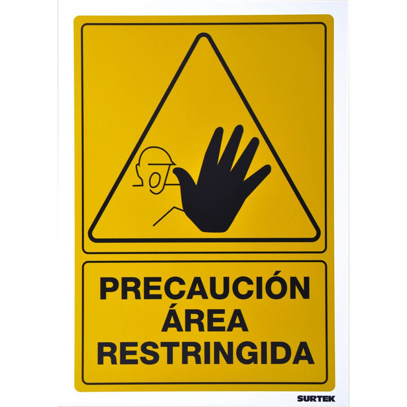 Letrero "Área restringida" Surtek
