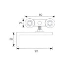 Juego de Rodachines p/puertas corredizas.Incluye 2 rodach de 4 ruedas y acces.70kg/par.riel TD-AL03