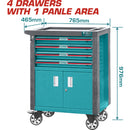 Caja herramientas gabinete con ruedas 4 gavetas+gavinete carrito servicio mecánico( VACIO)