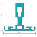 Travesaño o Pilastra de 46 mm X 40 mm. Anodizado SIlver. Easy Office