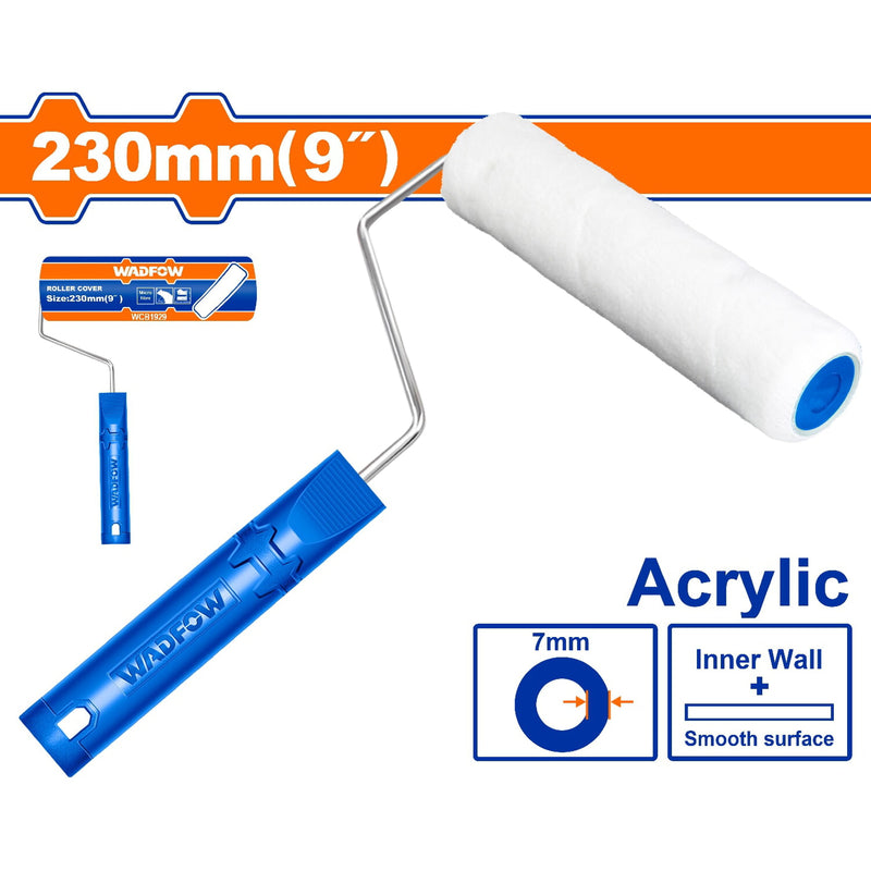 Rodillo para pintar 9" Paredes internas. Altura de la fibra:7mm. Acrílico.