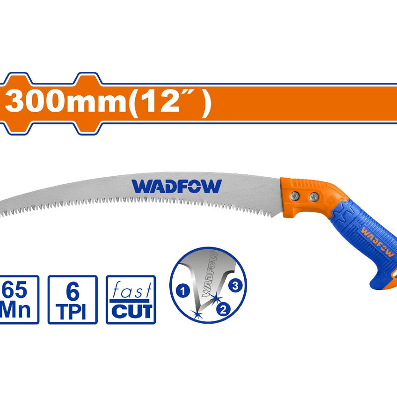 Sierra para podar 12" 65Mn. 7TPI. Dientes triples rectificados de precisión.