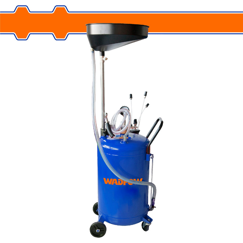 Bandeja Recolectora de Aceite con Expulsor Neumático. Capacidad: 18 Gal. Capacidad de lavabo: 10L taller mecanico