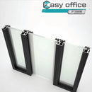 Travesaño o Pilastra de 46 mm X 40 mm. Anodizado Negro. Easy Office